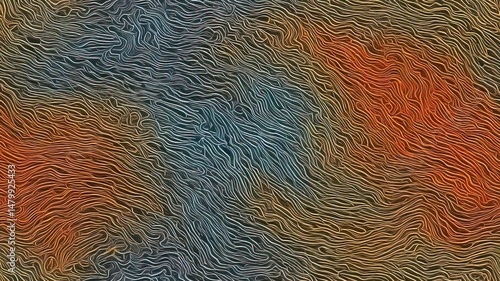 Textured Artistic Abstract: Close-up of an artistic abstract featuring flowing, colorful textures in a harmonious blend of hues, evoking a sense of depth and dynamic movement. 