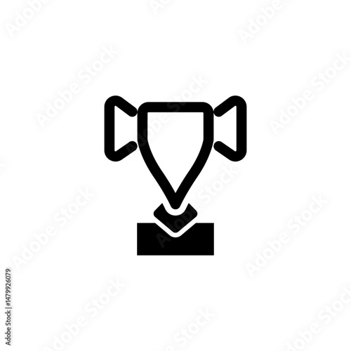 Trophy cup champion award logo design