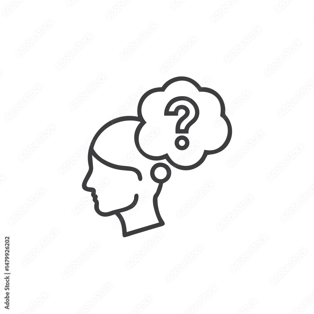 Thinking Person Icon for Problem Solving Resources, Decision Making Tools, Educational Platforms and Critical Thinking Websites Thinking Person Icon for Problem Solving Resources, Decision Making Tools, Educational Platforms and Critical Thinking Websites