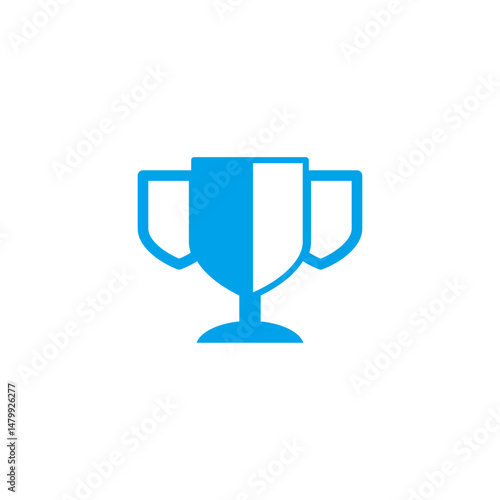 Trophy cup champion award logo design