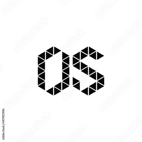 OS monogram logo design letter text name symbol monochrome logotype alphabet character simple logo