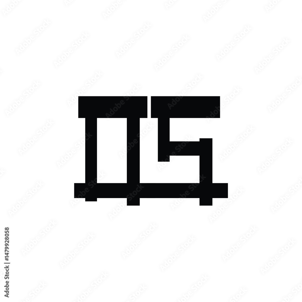 Fototapeta premium OS monogram logo design letter text name symbol monochrome logotype alphabet character simple logo