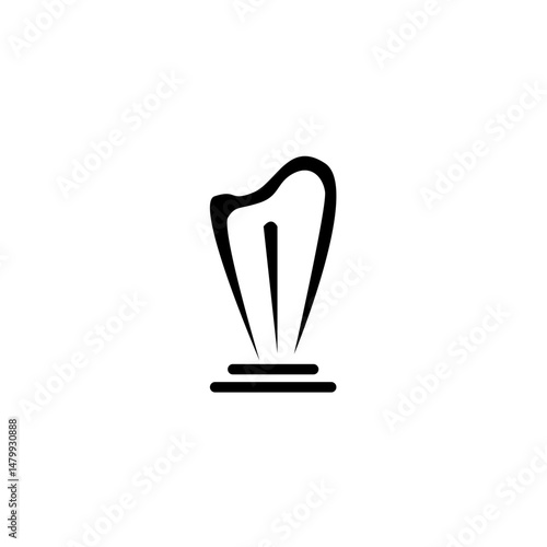 Trophy cup champion award logo design