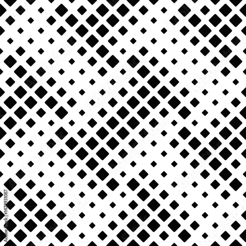 Black and white abstract geometrical square pattern background design