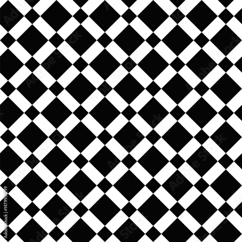 Diagonal abstract seamless black and white pattern background design