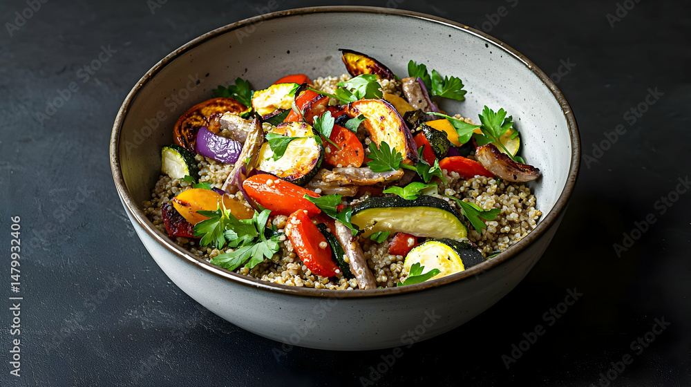 Colorful Roasted Vegetable Quinoa Bowl Colorful Roasted Vegetable Quinoa Bowl