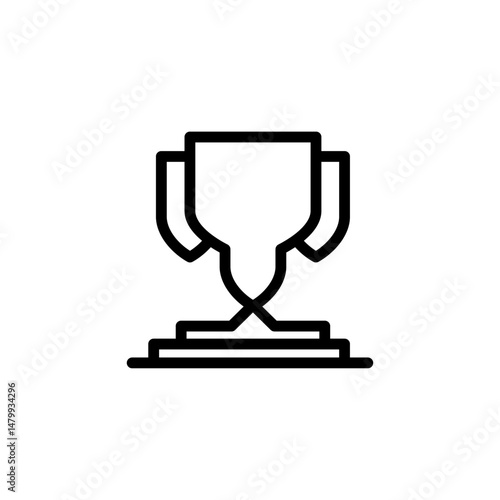 Trophy cup champion award logo design