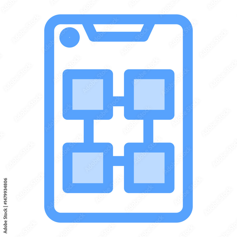 menu smartphone icon blue menu smartphone icon blue