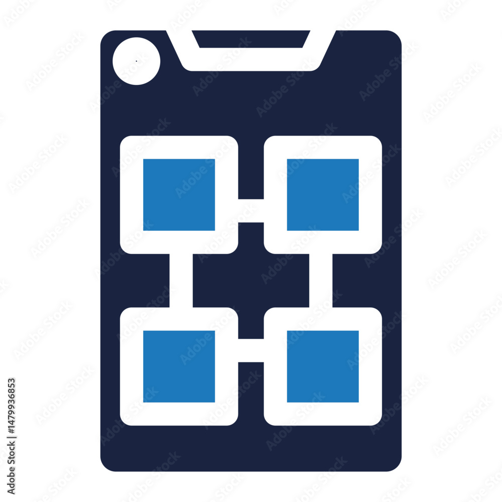 menu smartphone icon blue menu smartphone icon blue