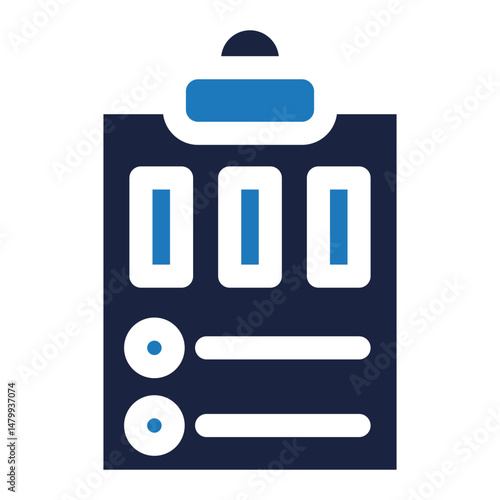 report data icon blue