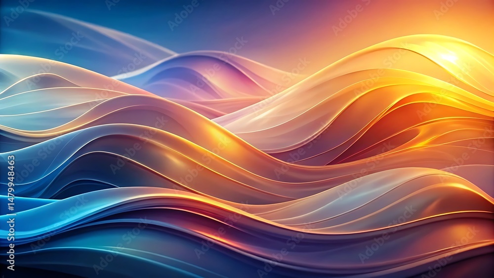 Obraz premium Vibrant abstract fractal art wallpaper design with colorful motion waves and dynamic light effects