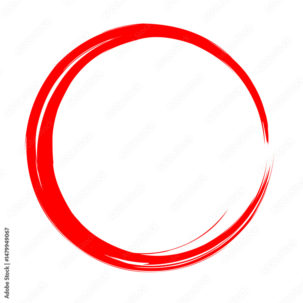 Grunge circle frame. Grunge circle drawn with brush strokes. A red circle drawn in ink. circle logo handrawn brush abstract for design grafis elemen Grunge circle frame. Grunge circle drawn with brush strokes. A red circle drawn in ink. circle logo handrawn brush abstract for design grafis elemen