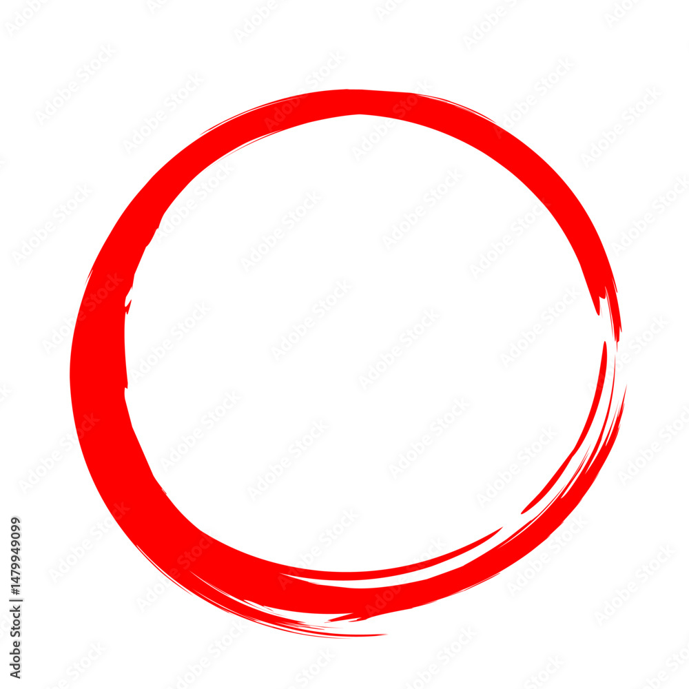 Grunge circle frame. Grunge circle drawn with brush strokes. A red circle drawn in ink. circle logo handrawn brush abstract for design grafis elemen Grunge circle frame. Grunge circle drawn with brush strokes. A red circle drawn in ink. circle logo handrawn brush abstract for design grafis elemen