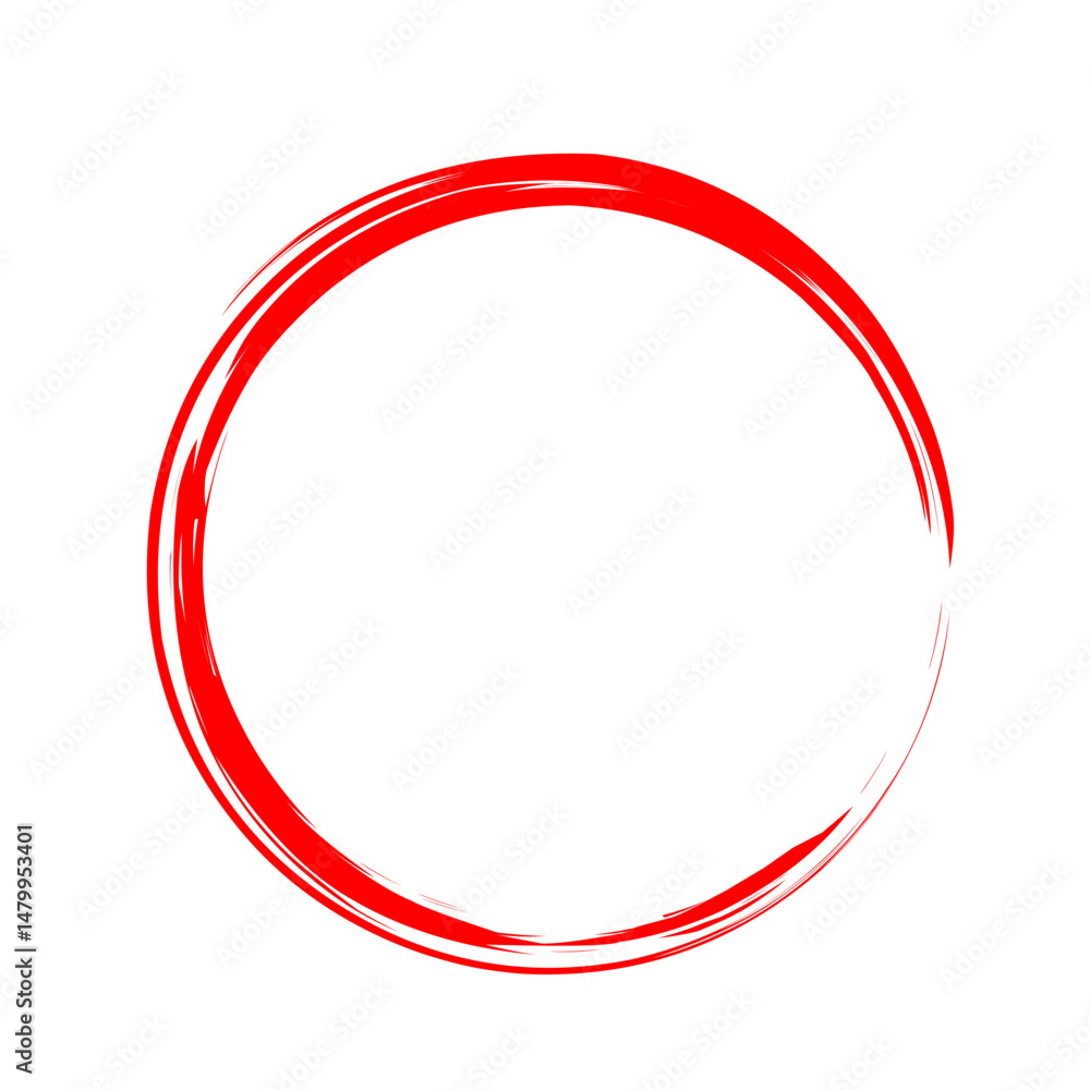 Grunge circle frame. Grunge circle drawn with brush strokes. A red circle drawn in ink. circle logo handrawn brush abstract for design grafis elemen Grunge circle frame. Grunge circle drawn with brush strokes. A red circle drawn in ink. circle logo handrawn brush abstract for design grafis elemen