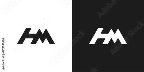Letter HM Logo Design