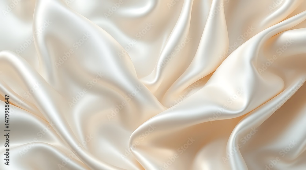 Fototapeta premium Soft Cream Silk Fabric Texture