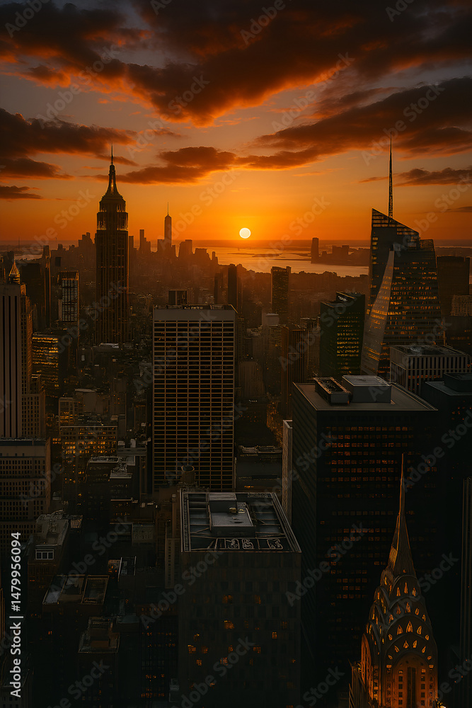 Fototapeta premium new york city at night