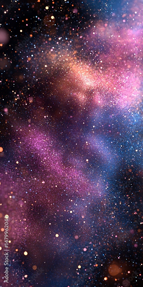 Naklejka premium Stunning Cosmic Background With Colorful Nebula Effects