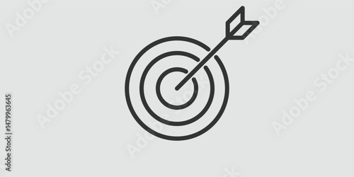 Target icon vector. Darts board with arrow isolated.