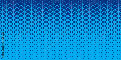Triangles Halftone Pattern Vector Abstract Geometric Technology Background. Triangular Half Tone Texture. Minimal Style Dynamic Tech Wallpaper