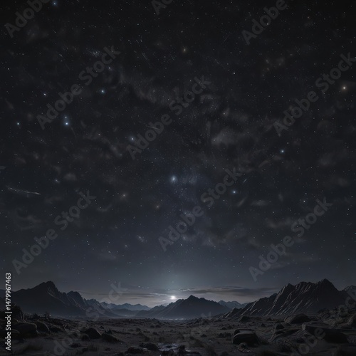 Dark, starlit night sky, countless glittering stars ,  nebula,  dark,  wonder