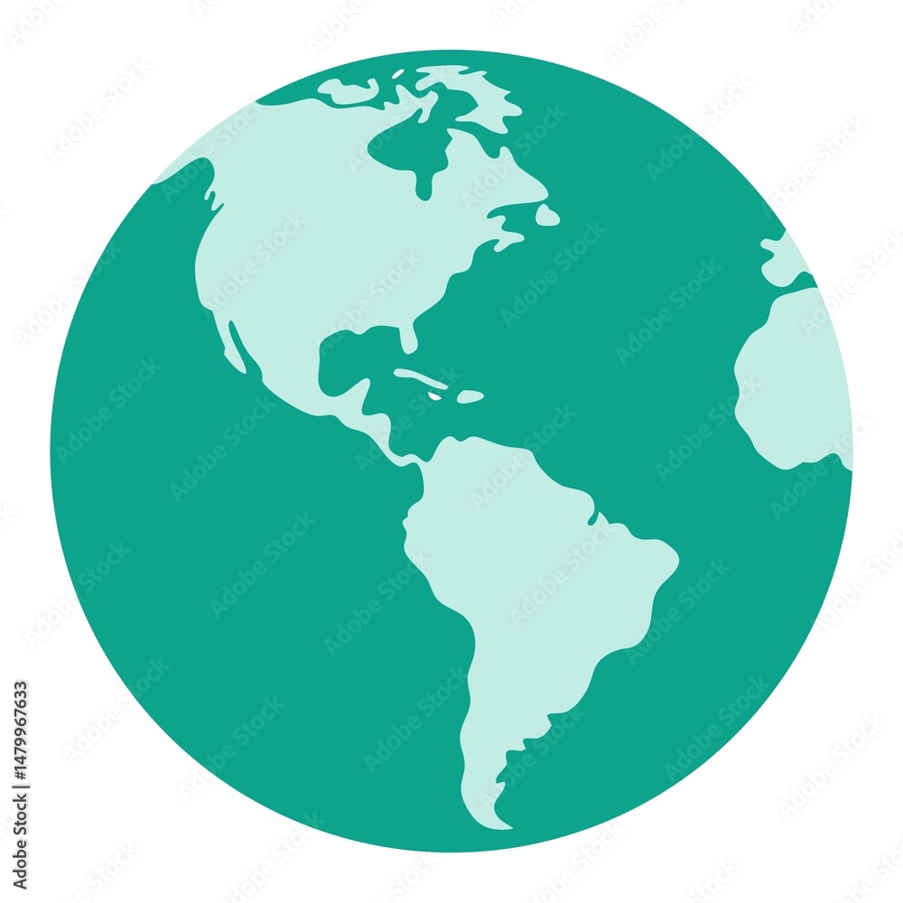 Obraz premium world map globe