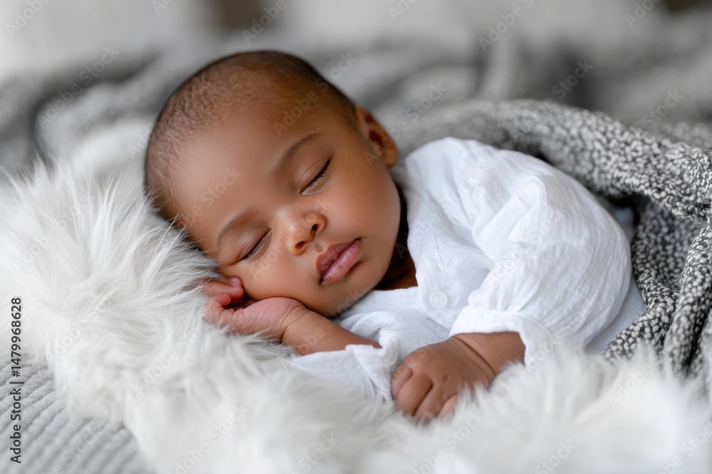 A peacefully sleeping baby nestled in a soft blanket, radiating tranquility and innocence, capturing a heartwarming moment of pure love and tender care in a cozy environment. A peacefully sleeping baby nestled in a soft blanket, radiating tranquility and innocence, capturing a heartwarming moment of pure love and tender care in a cozy environment.