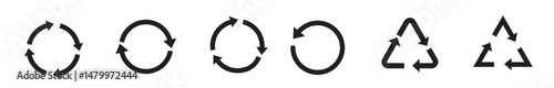 Recycle icon set, vector ecology sign symbol.