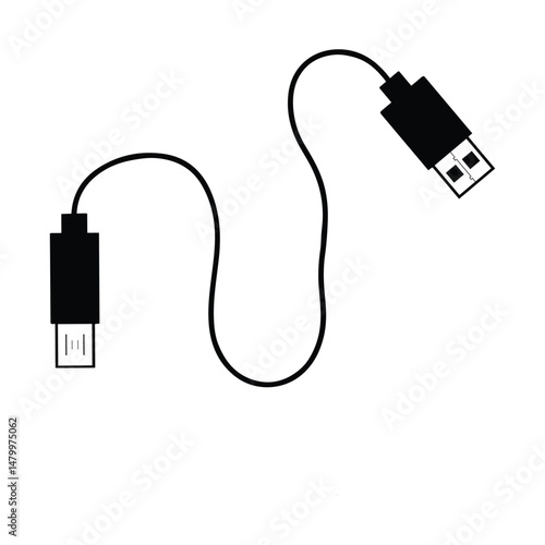 Micro USB Cable Icon