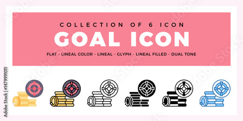 Pack of 6 Vector Goal icon