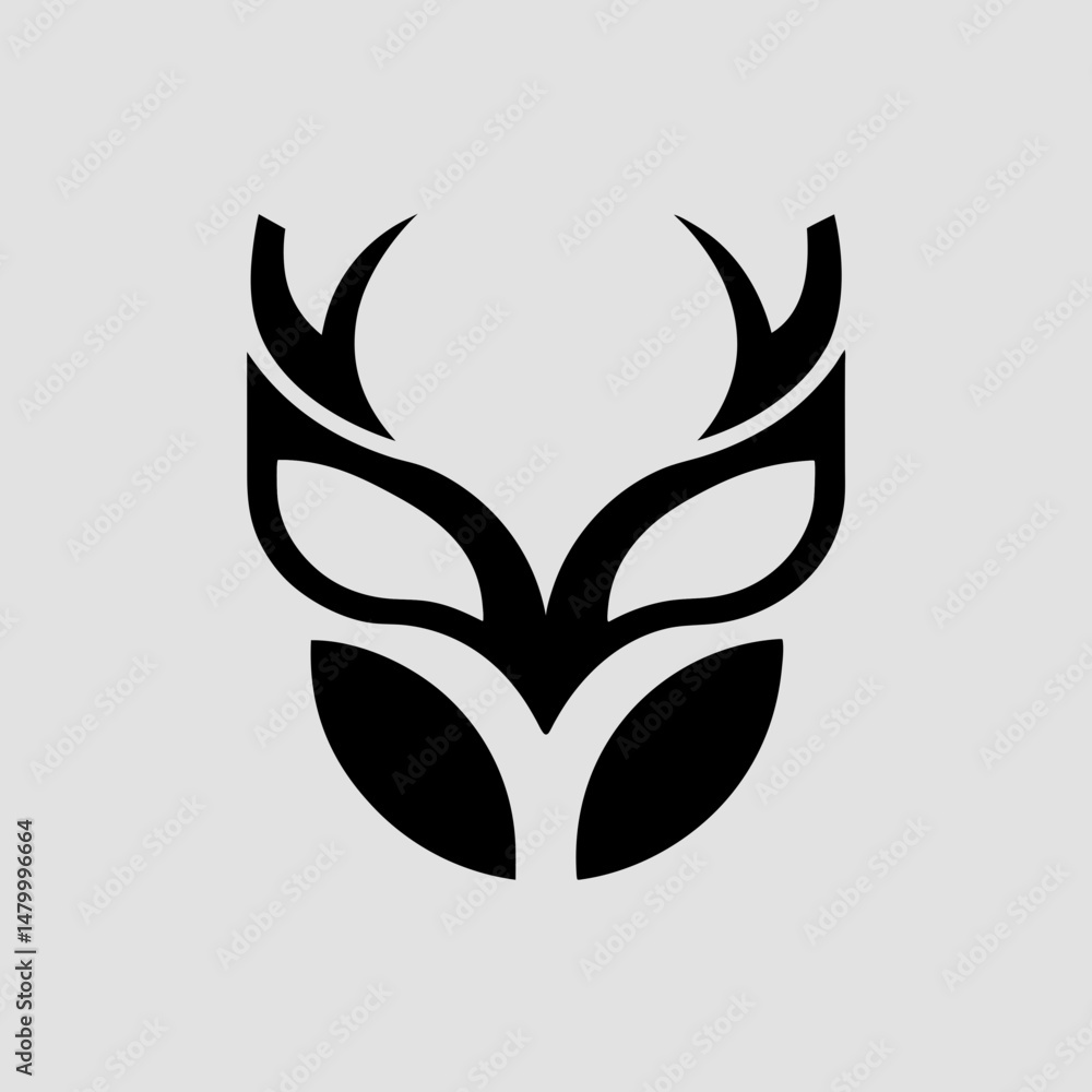 Obraz premium deer head vector