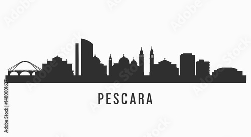 Pescara skyline City silhouette vector.