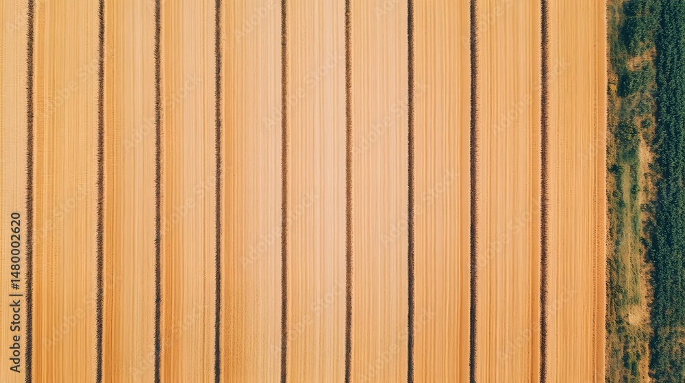 Naklejka premium Aerial view of solar panels across a green field