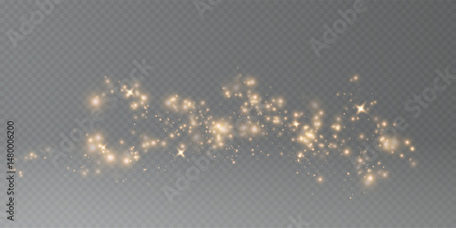Gold Sparkling Light Effect — Shimmering Glow, Falling Particles, and Festive Bokeh for Christmas, New Year, Holiday Celebrations, and Luxury Background Designs