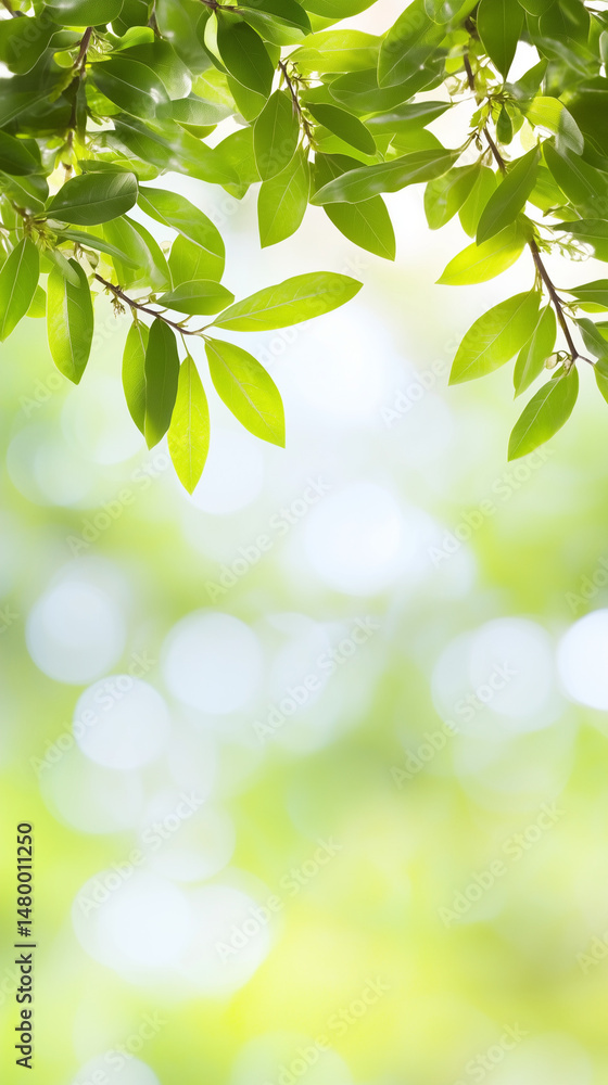 Naklejka premium abstract nature background with leaves