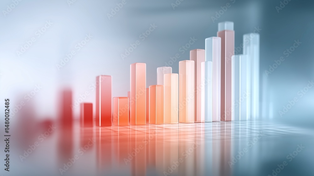 Abstract growth chart with soft gradients symbolizing business progress and development Abstract growth chart with soft gradients symbolizing business progress and development