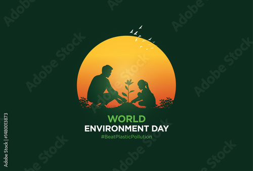 #BeatPlasticPollution, World Environment day concept 2025. 