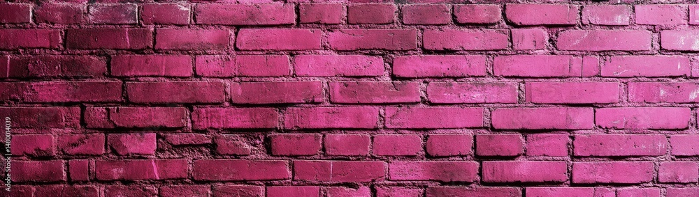 Obraz premium Deep magenta brick wall texture