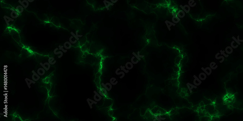 Green lightning bolt, abstract plasma background. Abstract lighting bolt. Illustration. Vector.	