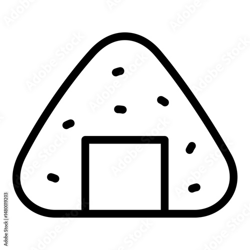 Onigiri icon. Vector line icon