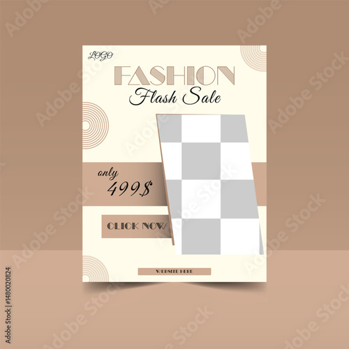 Elegant fashion store sale announcement with vintage design elements