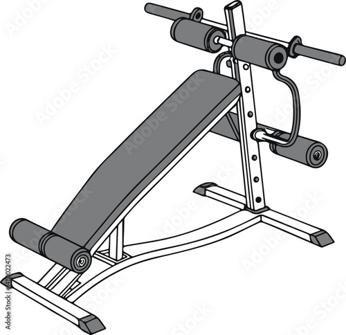 Abdominal Bench Exercise Equipment for Core Strengthening
