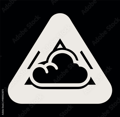 Modern cloud graphic for weather or tech use.