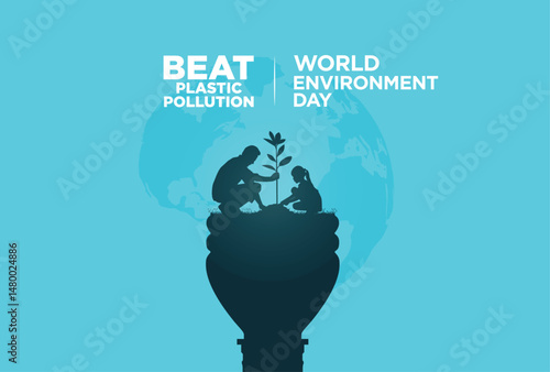 #BeatPlasticPollution, World Environment day concept 2025. 