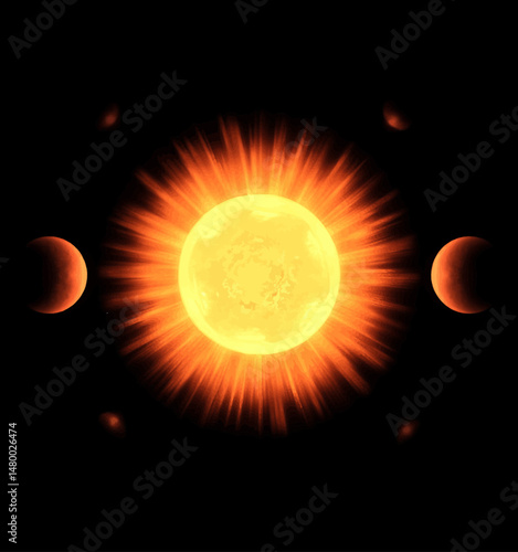 Solar Flare Illuminates Planets in Cosmic Night