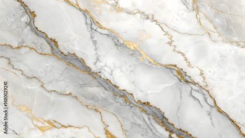 Elegant white marble texture with gold veins background for luxury design projects