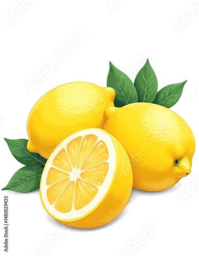 Vibrant Lemons Freshness Summer Citrus Joyful Slices