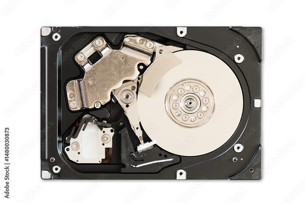 opened 3.5 inch SAS hard drive opened 3.5 inch SAS hard drive