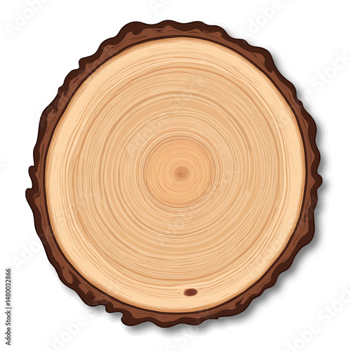 Wooden Tree Slice Rustic Natural Circle Patterns Serenity