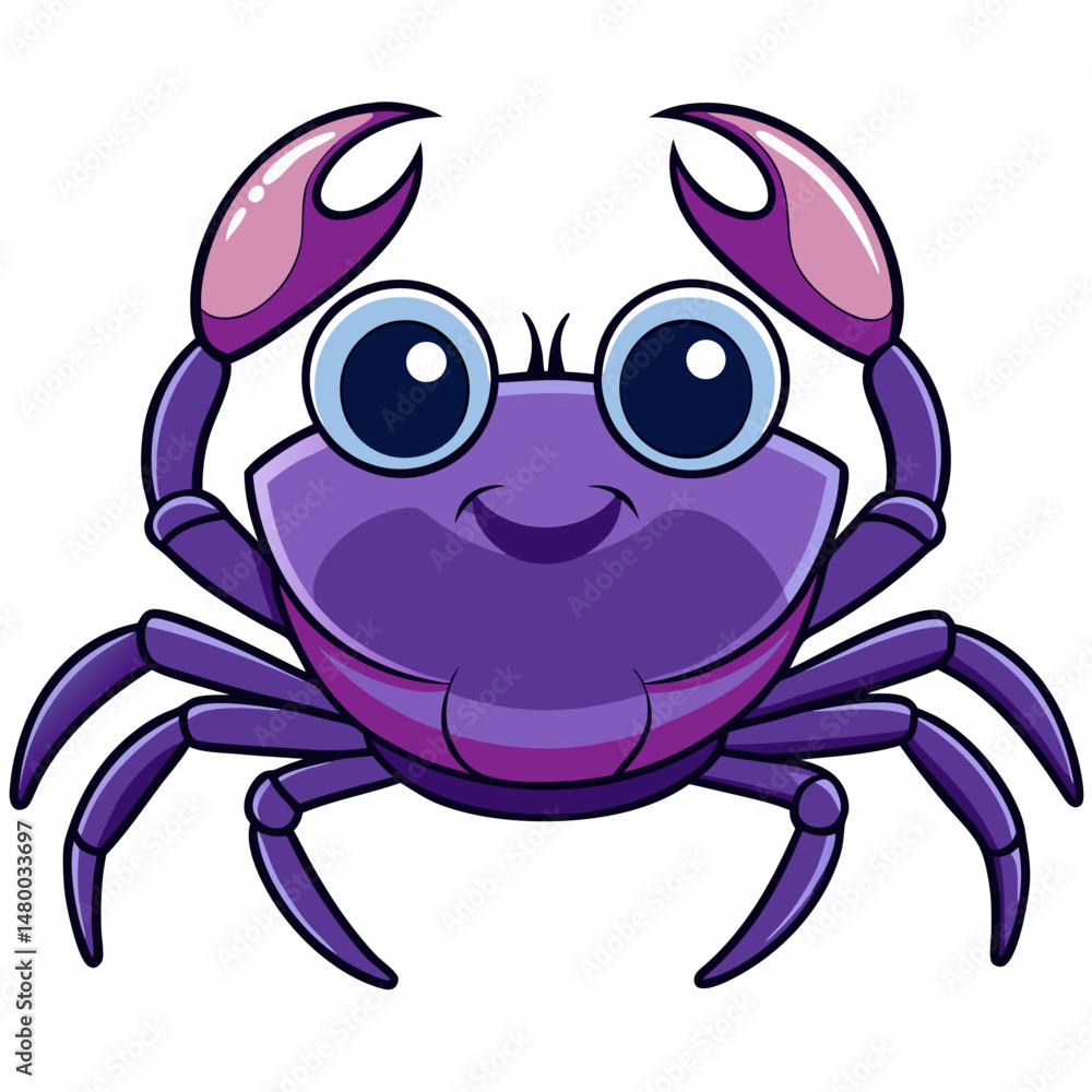 Purple Crab Gemstone Vector Art Purple Crab Gemstone Vector Art